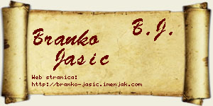 Branko Jašić vizit kartica